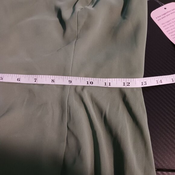 NEW After Six‎ Contoured Wide Strap Sweetheart Maxi Dress in Vineyard Green, 6 - Picture 8 of 9